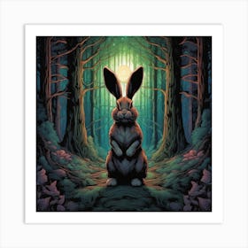 Rabbit In The Woods 35 Art Print