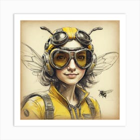 Bee Girl 6 Art Print