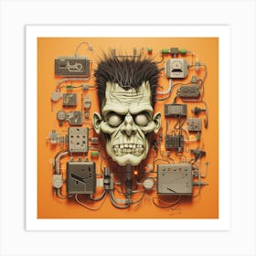 Frankenstein Halloween Art Print