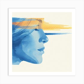 Woman'S Face 4 Art Print