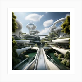 Futuristic City 320 Art Print