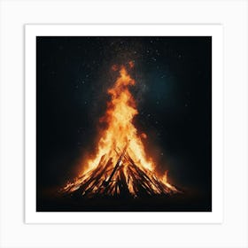 Fire In The Dark Art Print