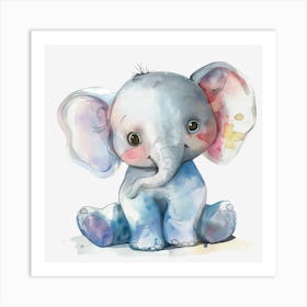 Watercolor Elephant Art Print