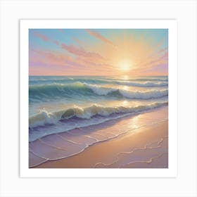 Sunset On The Beach 9 Art Print