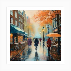 Rainy Day In Amsterdam 15 Art Print