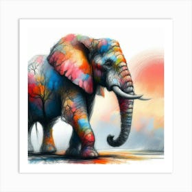 Elephant Painting 2 Art Print