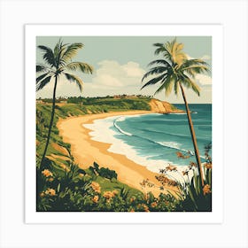 California Beach Art Print