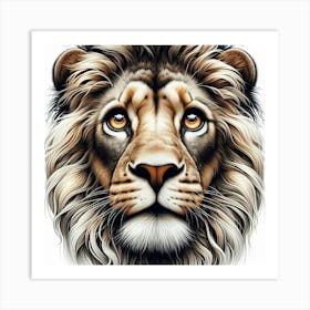 Lion Head 7 Art Print