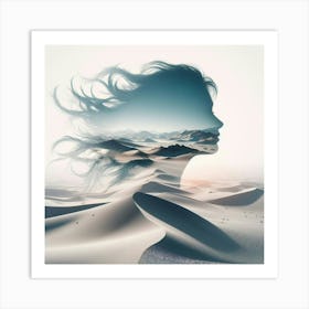 Portrait Of A Woman In The Desert 2 Art Print