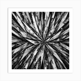 Black and White Abstract Art 378 Art Print