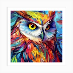 Colorful Owl 13 Art Print