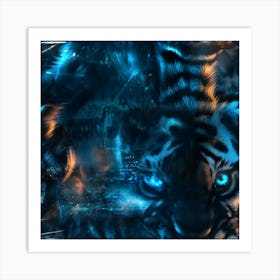 Blue Tiger Art Print