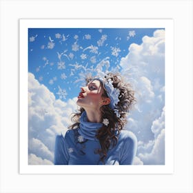 Snowflakes In The Sky Art Print