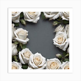 White Roses 8 Art Print