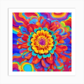 Colorful Art Of Crazy Salsa 8k Wallpaper (2) Art Print