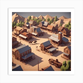 Old West Town 36 Art Print