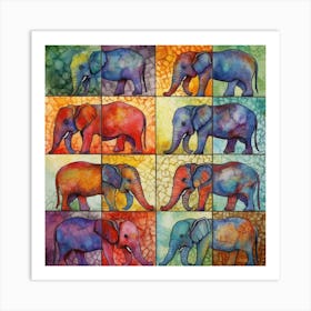 Elephants 2 Art Print