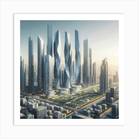 Futuristic Cityscape 13 Art Print