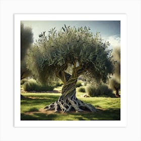 Leonardo Diffusion Xl A Very Realistic Artistic Olive Tree Wit 1 Art Print