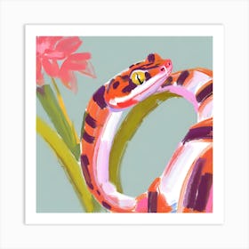 Red Tailed Boa Snake 01 Art Print