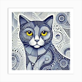 Clove Purr City Cat Art Print