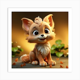 Cute Fox 53 Art Print