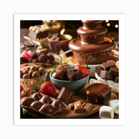 Chocolate Fountain Art Print