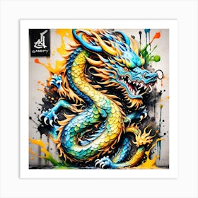 Graffiti Chinese Dragon Art Print