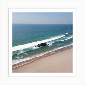 Aerial View Of A Beach 12 Art Print