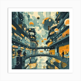 Futuristic City 2 Art Print