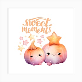 Sweet Moments white background Art Print