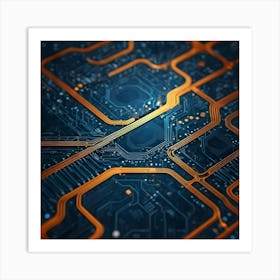 Computer Circuit Board 7 Art Print