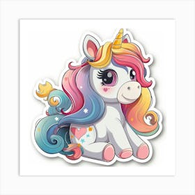 Unicorn Sticker 151 Art Print