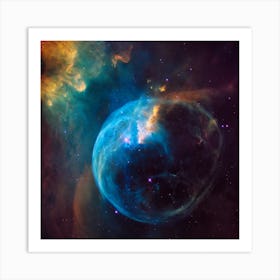 Bubble Nebula From Hubble, Nasa Art Print