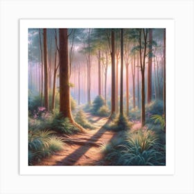 Path Through The Woods 1 Art Print