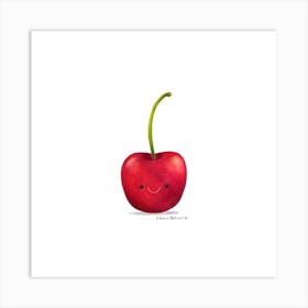 Kawaii Cherry Art Print