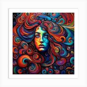 Psychedelic Woman 1 Art Print