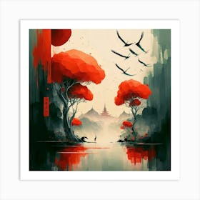 Asian Landscape Art Print