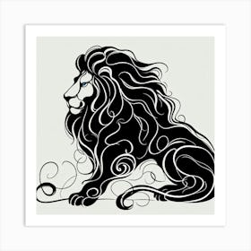 Ink Lion 1 Art Print