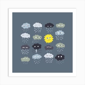 Weather Patterns Square Art Print