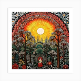 Buddha In The Forest Art Print