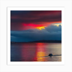 Sunset On The Water 20 Art Print