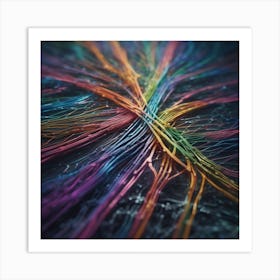 Abstract Computer Network Art Print