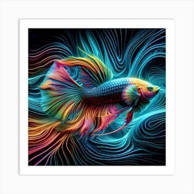 Fighter Fish 4 Art Print