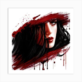 Bloody Woman Art Print