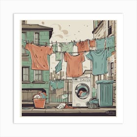 Laundry Day Art Print Art Print