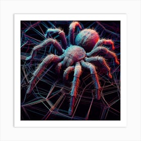 Tarantula In The Web Art Print