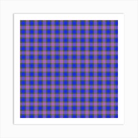 Blue And Purple Plaid Art Print