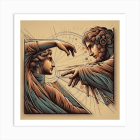 Satan And Jesus Art Print