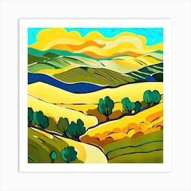 Landscape Painting 9 Art Print